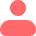 Red person icon on black background.
